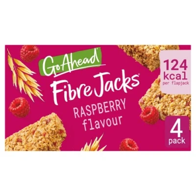 Image of Go Ahead FibreJacks Raspberry, 4 Bars, 118.9 (Pack of 1)