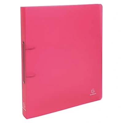 Image of Exacompta Ref.54355E 1 semi rigid PP Chromaline binder 2 round rings, diameter 30 mm Spine 40 External dimensions: 32 x 26.8 cm Format to be filed A4 Maxi Colour: red