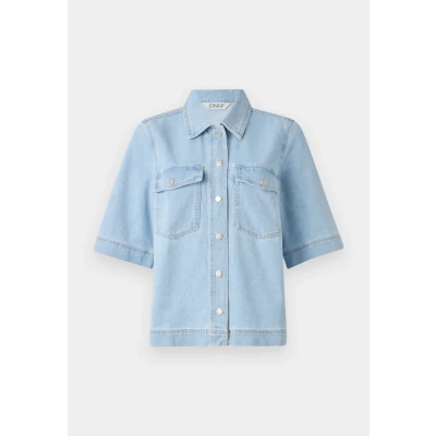 Image of ONLY Onlbelle Shirt Buttondown blouse, Women&#039;s, Size: XS, Light blue denim