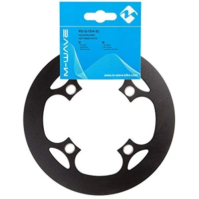 Image of M Wave Unisex Adult PD G 104 SL Chain Guard, Aluminium, Anodised Black, Bolt Circle mm, BlackOne, for 46 Teeth