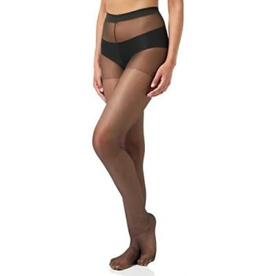 Image of Charnos Women&#039;s 10 Denier Gloss Tights, Black (Black 100), XL UK