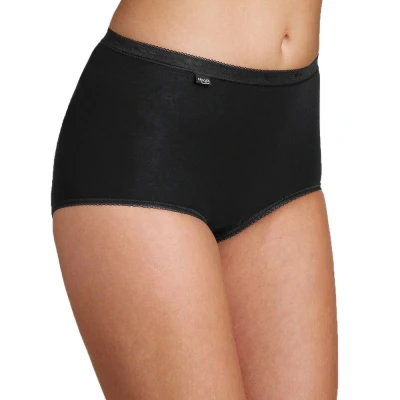 Image of 4 Pack Black Basic Maxi Briefs Ladies 22 Sloggi