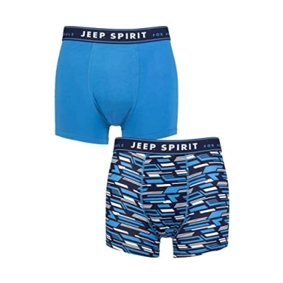 Image of Mens 2 Pack Jeep Camo Printed Bamboo Trunks Navy / Blue XL