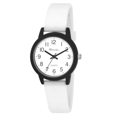 Image of Ravel Summer in Black Silicone Watch (37mm case) Analogue Quartz R1814.4 White