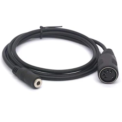 Image of Tomost 5 Pin Din MIDI to 3.5mm Cable Adapter Female Audio Converter Cord for Bang &amp; Olufsen, Naim, Quad.Stereo Systems (1 meter)