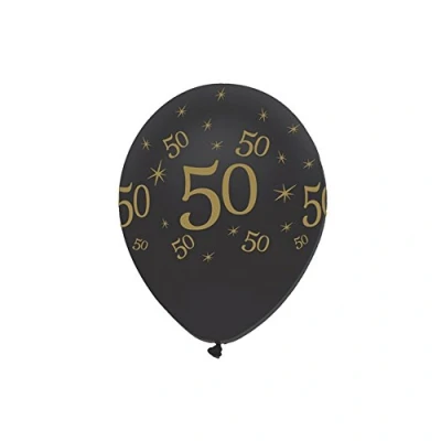 Image of Creative party Black and Gold birthday Balloons, 6 18th decorations, premium RB283