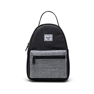 Image of Herschel Unisex Adult Nova Mini, Black Crosshatch/Black/Raven Crosshatch, Standard Size, Bag