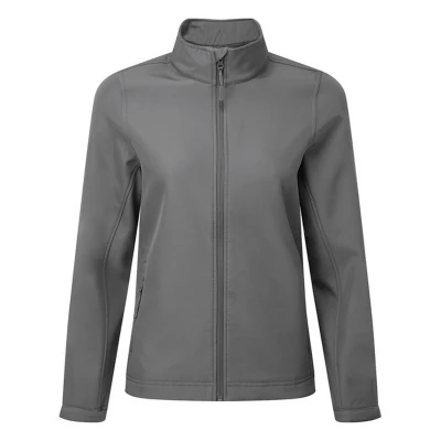 Image of Premier Womens/Ladies Windchecker Recycled Printable Soft Shell Jacket (Dark Grey) Size X Small