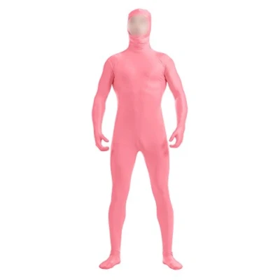 Image of lucky baby store Boys&#039; Mens Full Body Open Face Spandex Lycra Unitard Mask Zentai Costume Bodysuit (XXXL, pink)