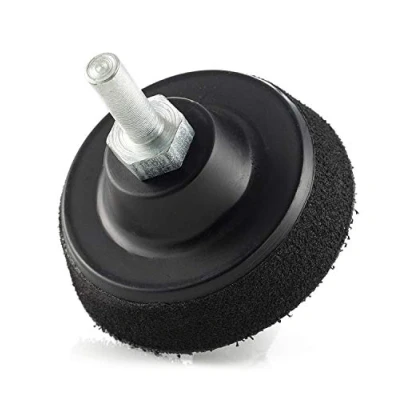 Image of Glass Polish 2 inch (50mm) Spindle Hook &amp; Loop Grip Backing Pad for Drills with Universal Drill Attachment