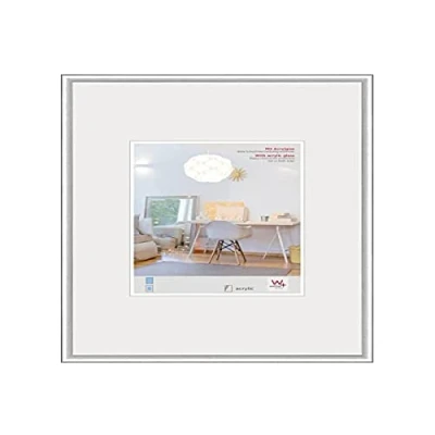 Image of walther Design Picture Frame Silver 40 x 60 cm with Art Glass, New Lifestyle Plastic KVX460S
