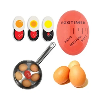 Image of Macabolo Color Changing Egg Timer Cooking Kitchen Resin for Boiling Soft or Hard Boiled Eggs