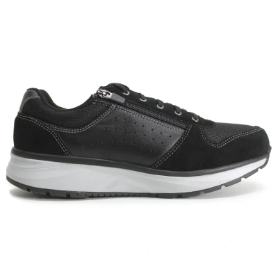 Image of Dynamo Zip Leather Textile Men&#039;s Low Top Trainers