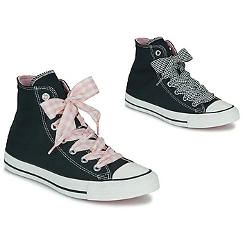 Image of Converse Chuck Taylor ALL STAR Hightop trainers, Women&#039;s, Size: 6, Black/horizon pink/white Textile