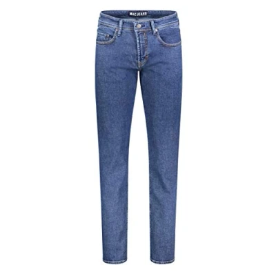 Image of MAC Jeans Men&#039;s Ben Jeans, H608 Dark Stonewash, 42W / 32L