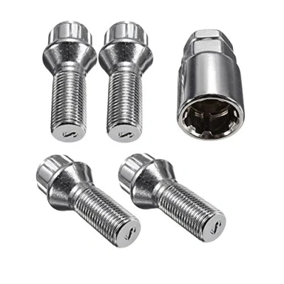 Image of Locking Wheel Nuts/Bolts complete set of 4 + key M12X1.25 XA 06