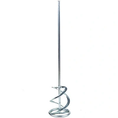 Image of Helix Mixing Paddle 120mm x 600mm 10mm HEX Shank Mixer, Plaster, Render Whisk, Stirrer Proper Tools (G32/1186)F