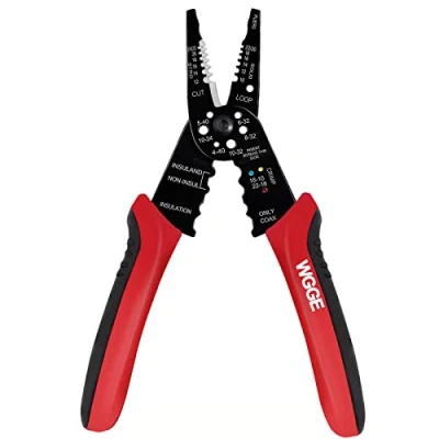 Image of WGGE WG 015 Professional 8 inch Wire Stripper/wire crimping tool, Cutter, Crimper, Cable Stripper, Wiring Tools and Multi Function Hand Tool.