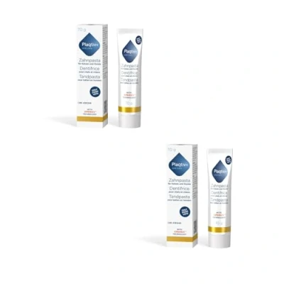 Image of ecuphar Plaqtiv+ Toothpaste Double Pack 2 x 70 g Tube Care Product for Dogs and Cats Can Contribute to Good Mouth Hygiene Help Inhibit the Formation of Tartar