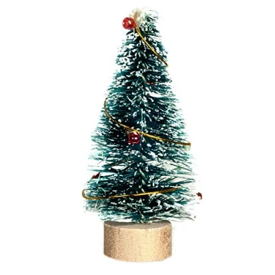 Image of Dolls House Snowy Christmas Tree Miniature 1:12 or 1:24 Ornament Accessory
