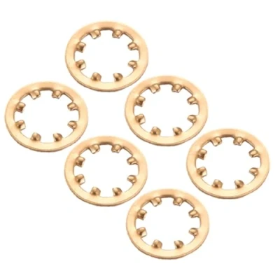 Image of FKONGD Lock Washer 100/50/20 Pcs Brass Internal Tooth Star M3 M4 M6 M8 M10 Copper Serrated Gasket