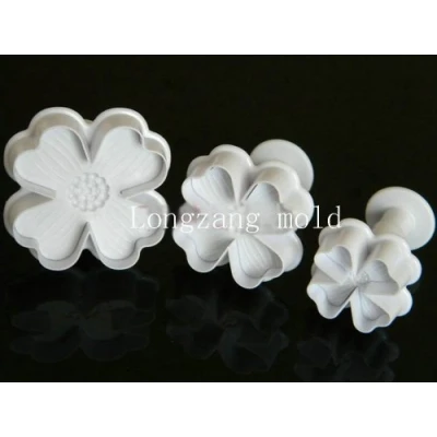 Image of Set of 3pcs Four Leaf Clover plunger Cutter cake decorating fondant embossing tool