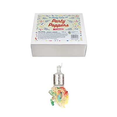 Image of HENBRANDT Party Poppers Silver Large Box of 72