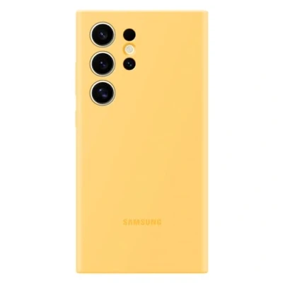 Image of Samsung Silicone Back Cover Yellow Galaxy S24 Ultra