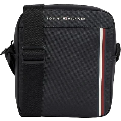 Image of Tommy Hilfiger Men Shoulder Bag Reporter Small, Multicolor (Black), One Size