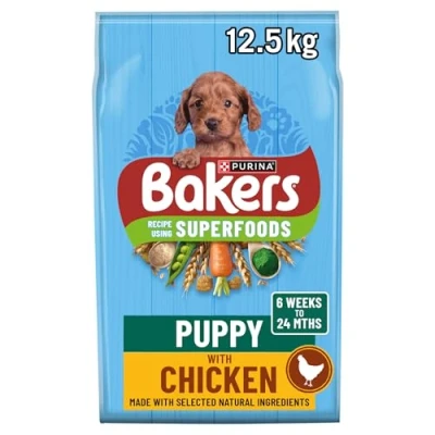 Image of Bakers Puppy Dry Dog Food Chicken &amp; Veg 12.5kg
