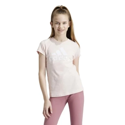 Image of adidas Sportswear Ssentials BIG LOGO Print Tshirt Sandy pink white for kids, Size: 13 14y,