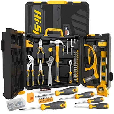 Image of Hi Spec 113 Piece Hand Tool Set. Comprehensive Boxes with Tools Included. Complete Sets for Men. Ideal Kits Home &amp; Professional Use