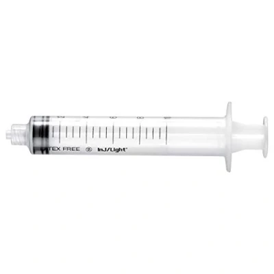 Image of Rays INJ/LIGHT Hypodermic Syringes without Needle, Luer Lock Cone, Sterile, Disposable, Latex Free, 10 ml Volume, Pack of 100