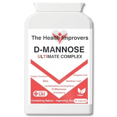 Image of D Mannose Ultimate Complex UTI Cystitis Treatment for Women, with Cranberry Tablets, Lactobacillus Acidophilus, Zinc, Cinnamon, Oregano and Bamboo Leaf Supplement Capsules