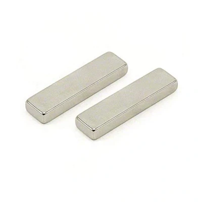 Image of N42 Neodymium Magnet for Arts, Crafts, Model Making, DIY, Hobbies, Office, and Home 40mm x 10mm 5mm thick 8.3kg Pull Pack of 2