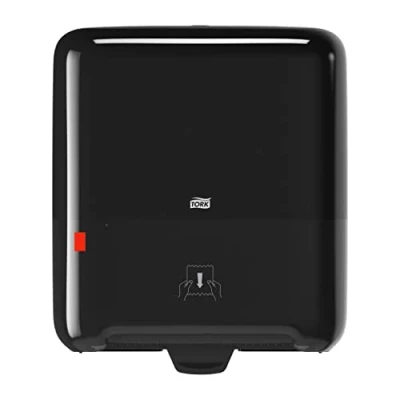 Image of Tork Matic Hand Towel Roll Wall Mounted Dispenser Black H1, One at a time dispensing, Elevation Range, 551008