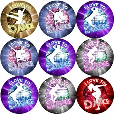 Image of 144 I Love to Dance 30 mm Reward Stickers for School Teachers, Parents, Nursery