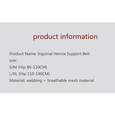 Image of Hernia truss, Inguinal Belt For Men, Left or Right Side, Post Surgery Men&#039;s Support Truss Inguinal, Groin Hernias, Adjustable Waist Strap,86/110cm
