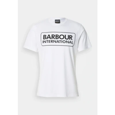 Image of Barbour Essential Large Logo T Shirt White men&#039;s in