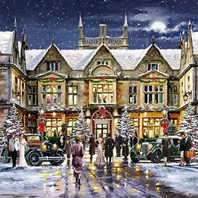 Image of Ambiente Napkin 33 Centimeter The Christmas Dinner Party Pack of 20