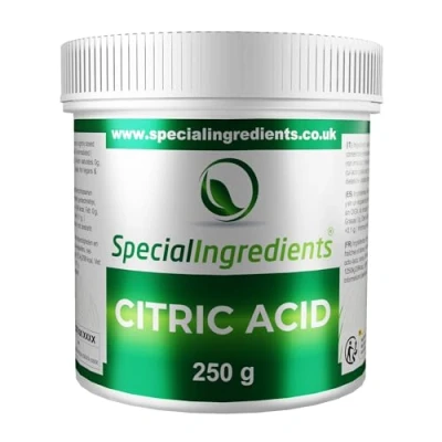Image of Citric Acid Powder 250g Premium Quality Vegan, Non GMO, Irradiated Recyclable Container