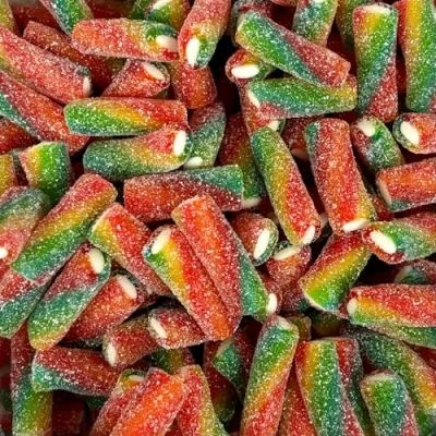 Image of Fizzy Rainbow Pencil Bites Retro Sweet Shop Jar by The Gourmet Company