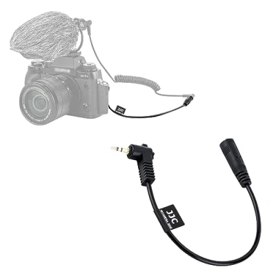Image of JJC 3.5mm Female to 2.5mm Male Microphone Audio Mic Connecting Adapter Cable for Fuji X100VI X100V X100F X100T X PRO2 T1 E3 T30II T30 T20 T10 PRO3 T100 E2S E2 E1 XF10 Camera