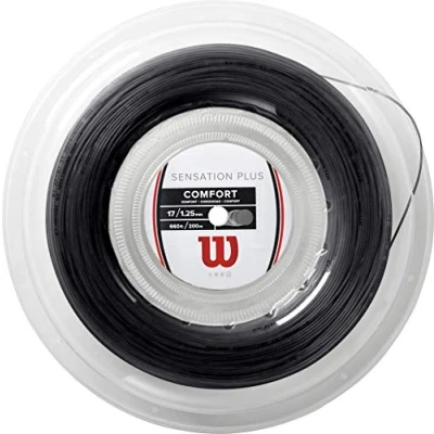 Image of Wilson Unisex Adult Sensation Plus Reel Racket strings, Black, 17