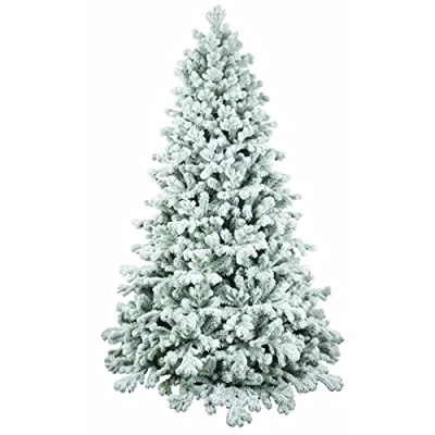Image of Noma 7.5ft Lakeland Snowmelt Fir Christmas Tree, Hinged Branched, Metal Swivel Stand, Indoor Use