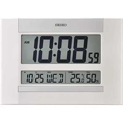 Image of Seiko Clock, White, Standard