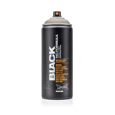 Image of Montana Black Spray Paint, Matt Finish, 400ml Can, Colour: BLK7120 Lenox