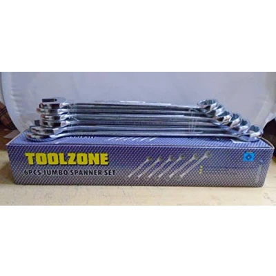 Image of Toolzone 6Pc mm Jumbo Combination Spanners 33 50mm