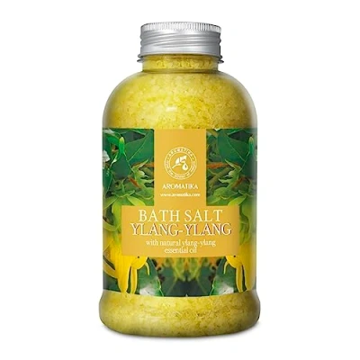 Image of Bath Salt Ylang 600g Natural Sea Salts w/Ylang Essential Oil Best for Good Sleep Relaxing Baths Body Care Beauty Aromatherapy