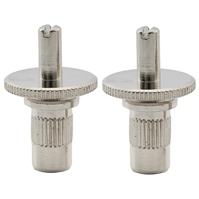 Image of Musiclily Pro Metric Sized M4 Nashville Tune o matic Bridge Studs and Bushings for Epiphone Les Paul Style Guitar, Nickel(Set of 2)